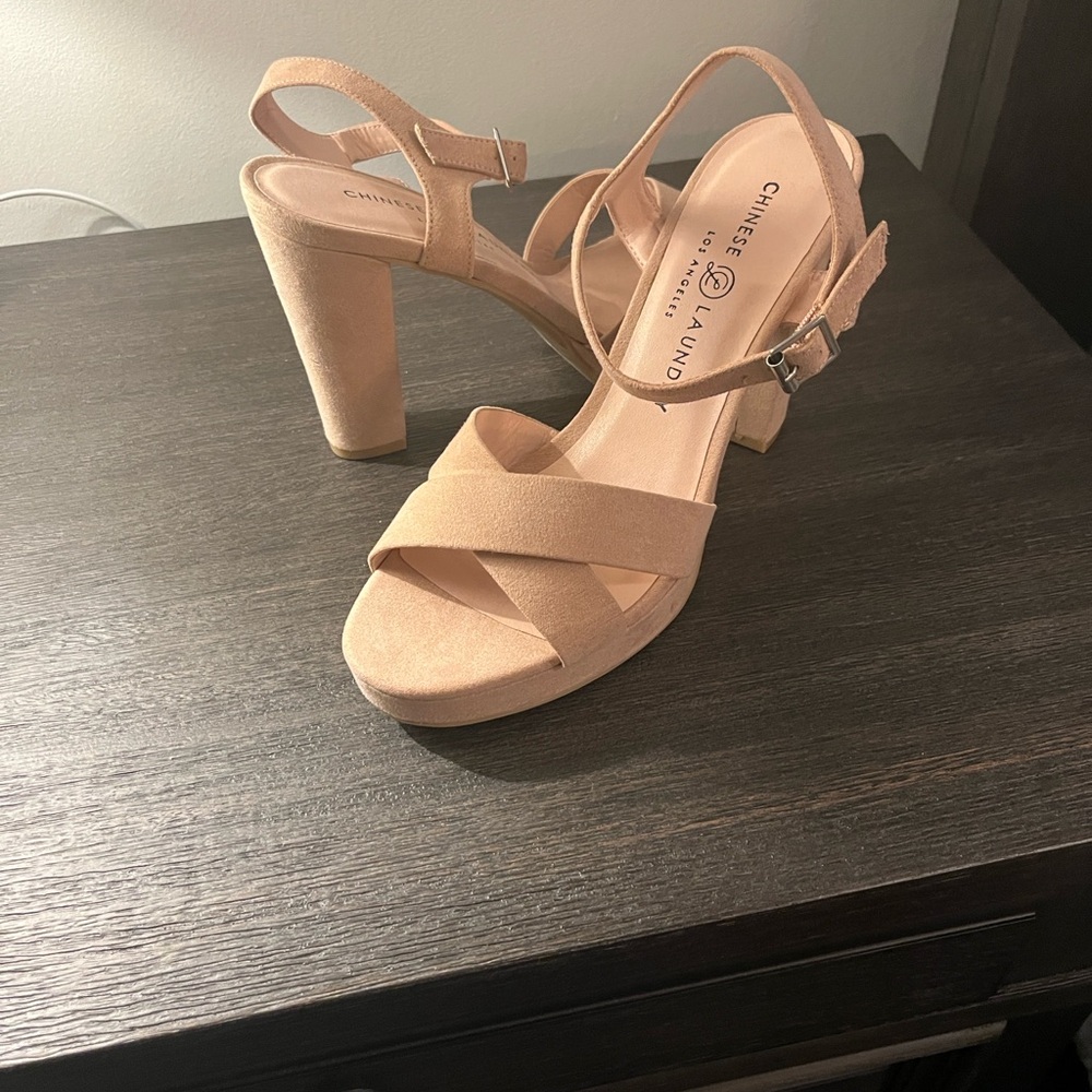 Chinese Laundry Pale Pink Platform Heels